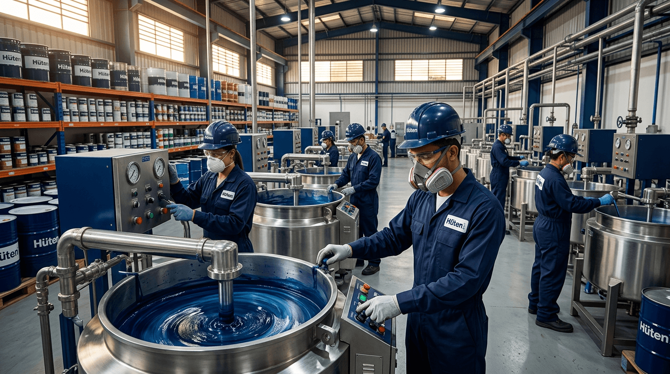 Planta de fabricación de Pinturas Huten en Venezuela